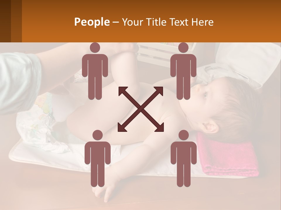 A Baby Laying On Its Back On A Blanket PowerPoint Template