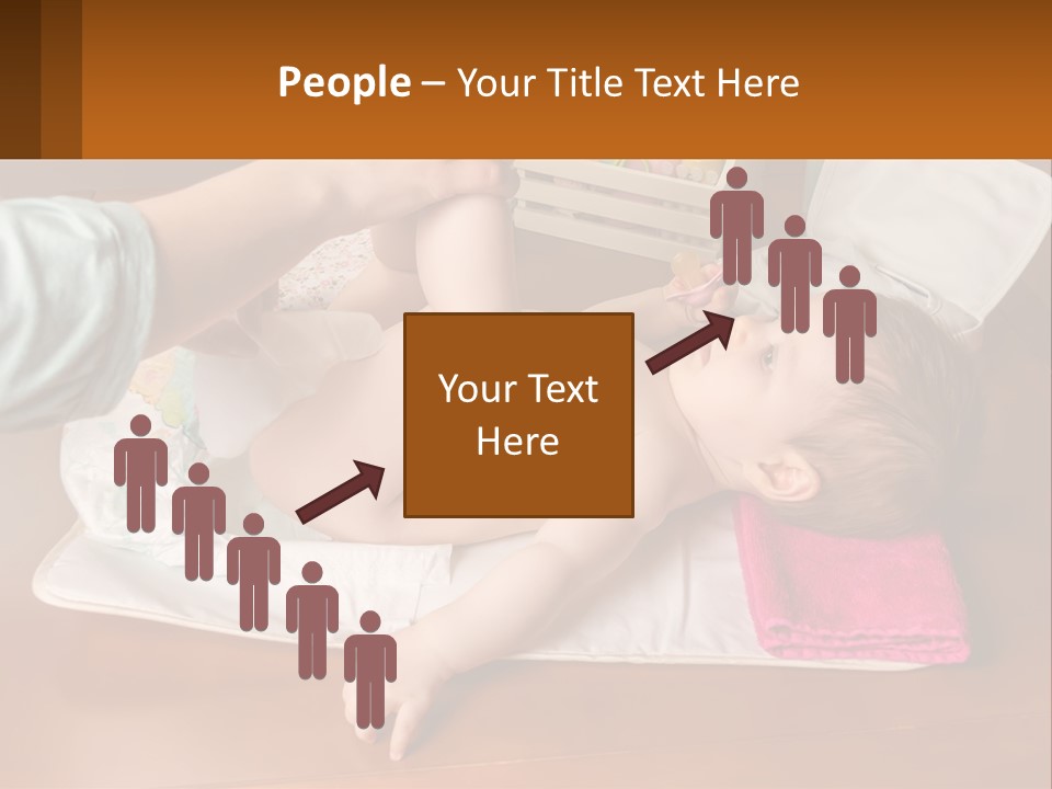 A Baby Laying On Its Back On A Blanket PowerPoint Template