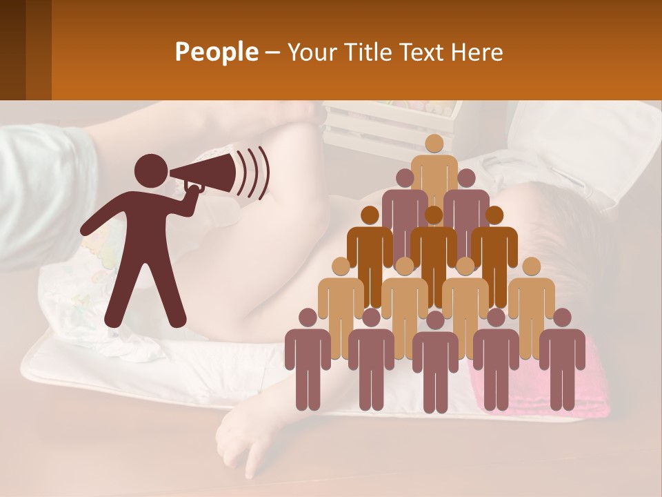 A Baby Laying On Its Back On A Blanket PowerPoint Template