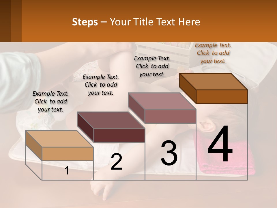 A Baby Laying On Its Back On A Blanket PowerPoint Template