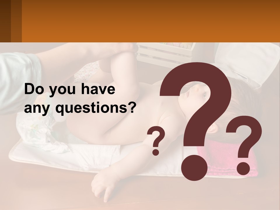 A Baby Laying On Its Back On A Blanket PowerPoint Template