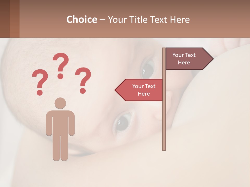 A Baby Laying On Top Of A Bed Next To A Pillow PowerPoint Template