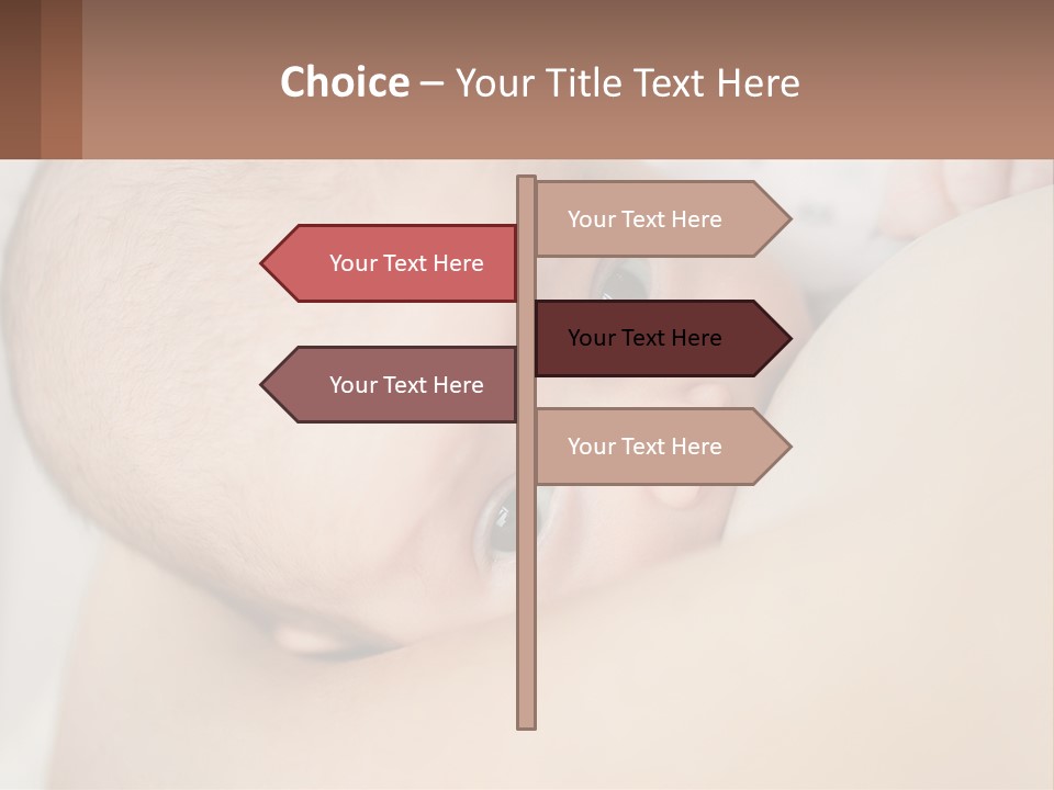 A Baby Laying On Top Of A Bed Next To A Pillow PowerPoint Template