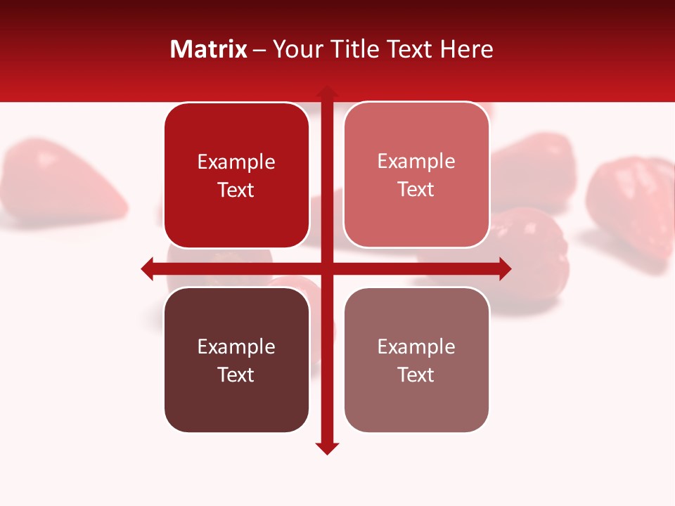 A Group Of Red Peppers On A White Surface PowerPoint Template