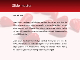 A Group Of Red Peppers On A White Surface PowerPoint Template