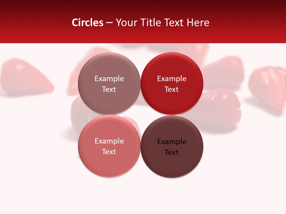 A Group Of Red Peppers On A White Surface PowerPoint Template