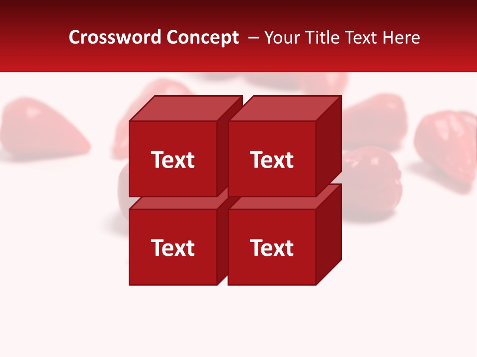 A Group Of Red Peppers On A White Surface PowerPoint Template