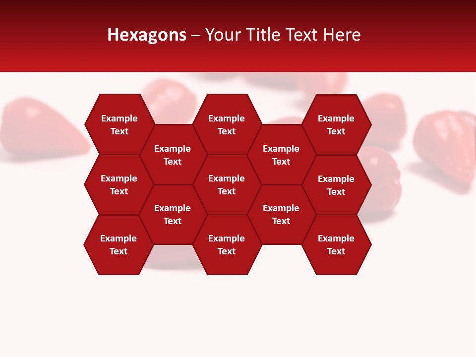 A Group Of Red Peppers On A White Surface PowerPoint Template