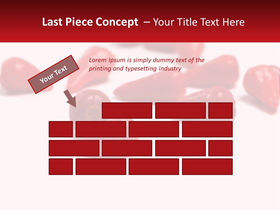 A Group Of Red Peppers On A White Surface PowerPoint Template