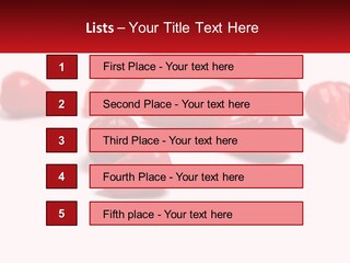 A Group Of Red Peppers On A White Surface PowerPoint Template