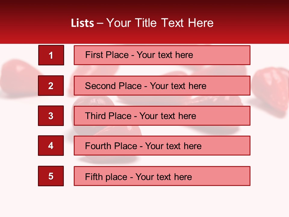 A Group Of Red Peppers On A White Surface PowerPoint Template