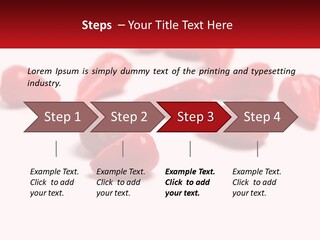 A Group Of Red Peppers On A White Surface PowerPoint Template
