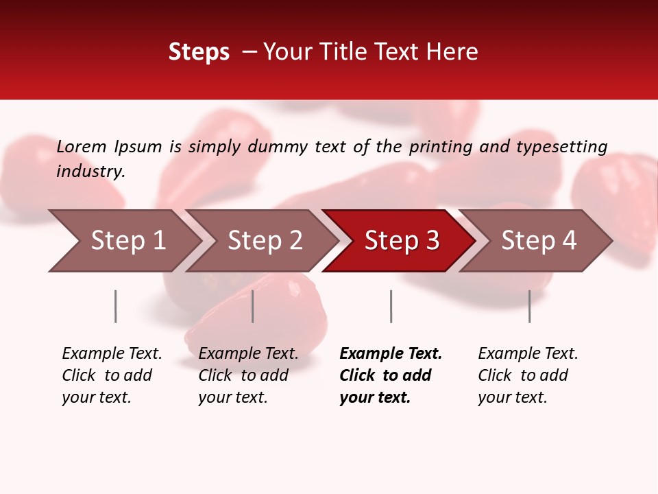A Group Of Red Peppers On A White Surface PowerPoint Template
