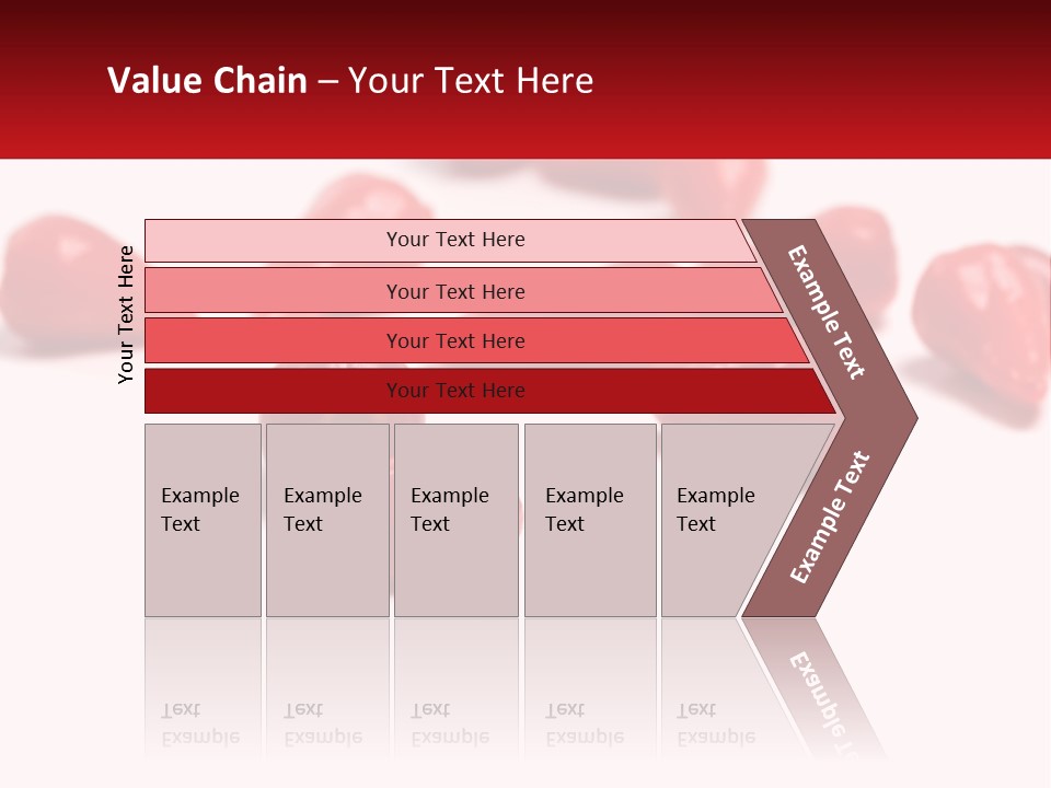 A Group Of Red Peppers On A White Surface PowerPoint Template