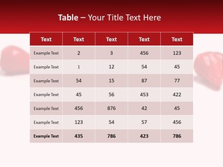 A Group Of Red Peppers On A White Surface PowerPoint Template