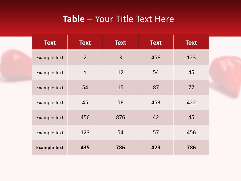 A Group Of Red Peppers On A White Surface PowerPoint Template