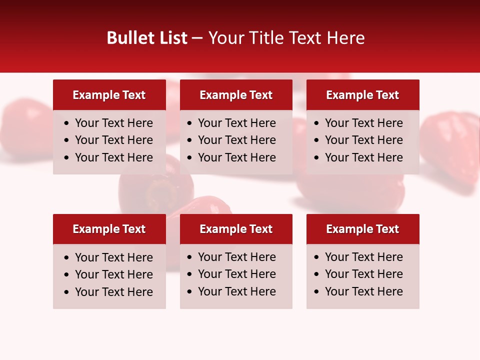 A Group Of Red Peppers On A White Surface PowerPoint Template