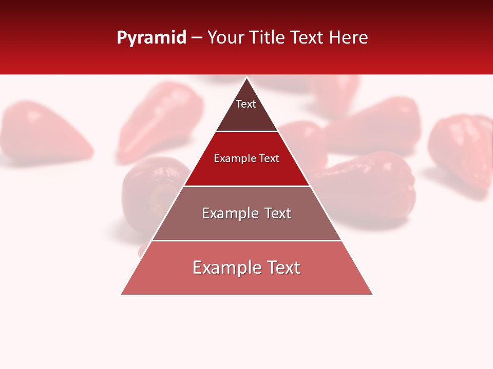 A Group Of Red Peppers On A White Surface PowerPoint Template