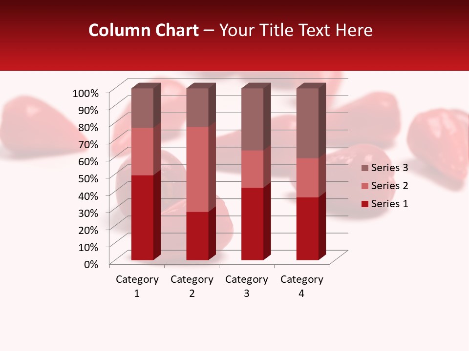 A Group Of Red Peppers On A White Surface PowerPoint Template