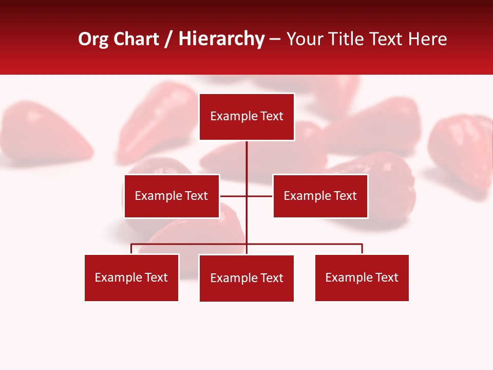 A Group Of Red Peppers On A White Surface PowerPoint Template