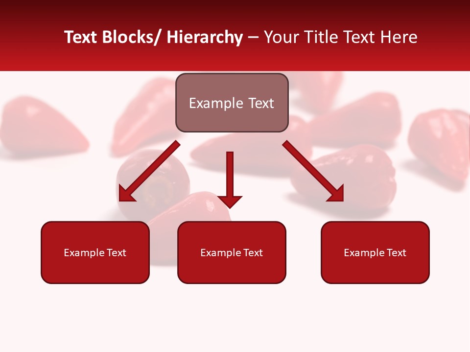 A Group Of Red Peppers On A White Surface PowerPoint Template