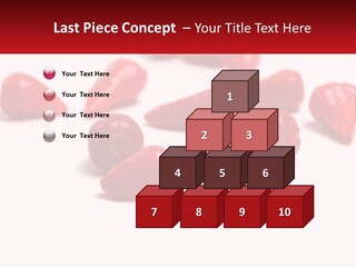 A Group Of Red Peppers On A White Surface PowerPoint Template