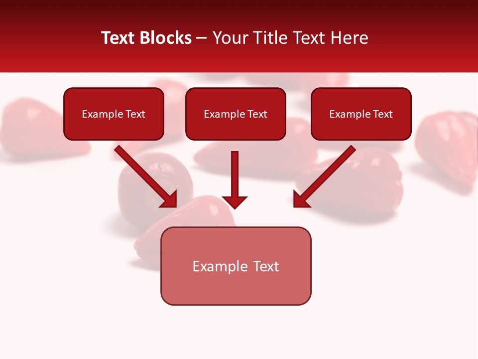 A Group Of Red Peppers On A White Surface PowerPoint Template