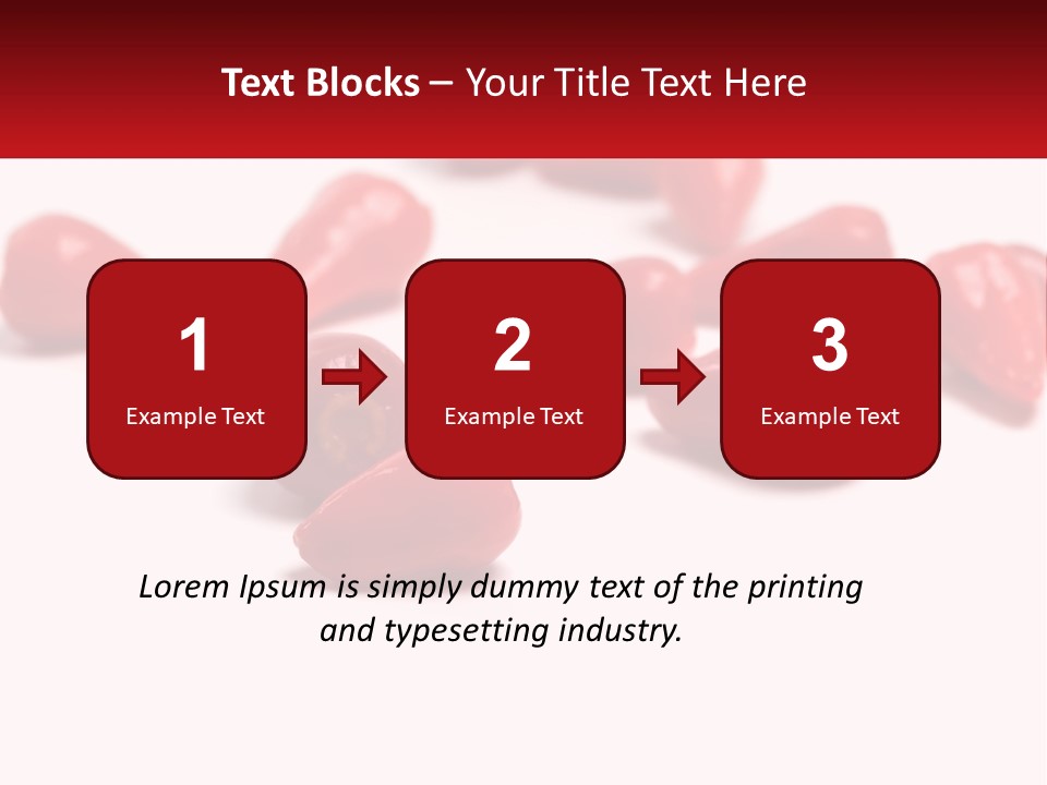 A Group Of Red Peppers On A White Surface PowerPoint Template