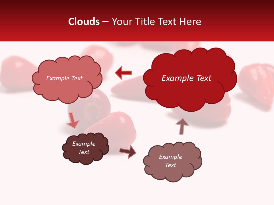 A Group Of Red Peppers On A White Surface PowerPoint Template