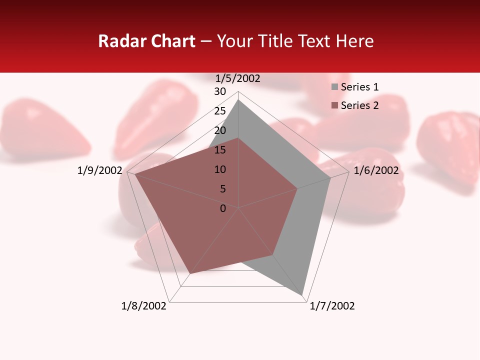 A Group Of Red Peppers On A White Surface PowerPoint Template
