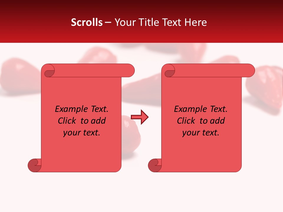 A Group Of Red Peppers On A White Surface PowerPoint Template