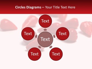 A Group Of Red Peppers On A White Surface PowerPoint Template