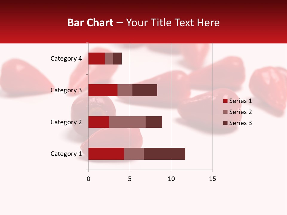 A Group Of Red Peppers On A White Surface PowerPoint Template