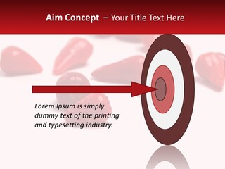 A Group Of Red Peppers On A White Surface PowerPoint Template