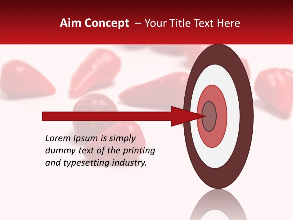 A Group Of Red Peppers On A White Surface PowerPoint Template