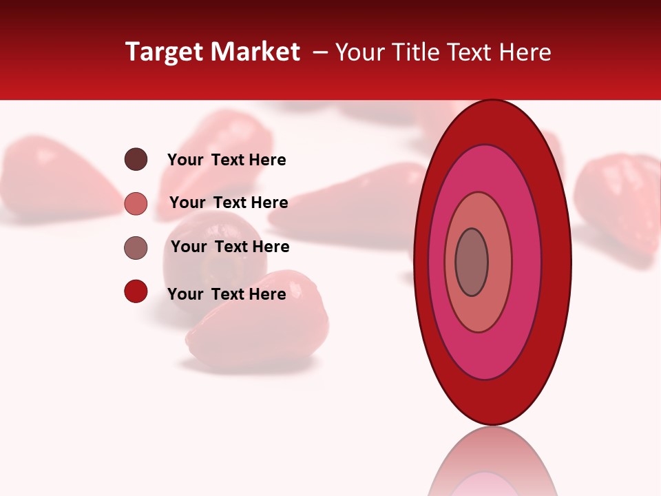 A Group Of Red Peppers On A White Surface PowerPoint Template