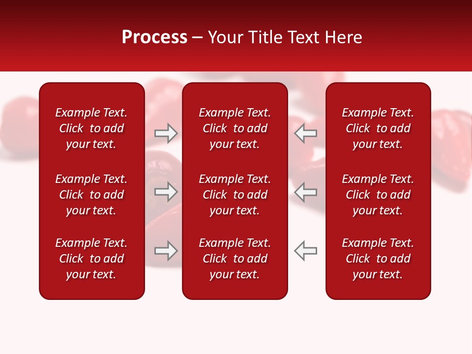 A Group Of Red Peppers On A White Surface PowerPoint Template