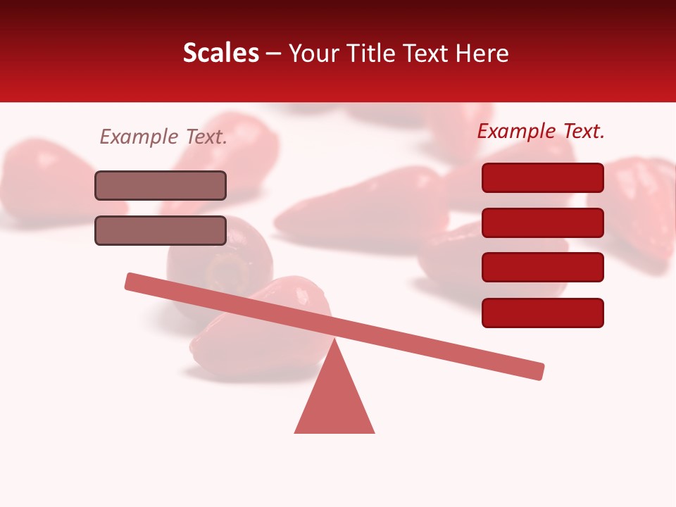 A Group Of Red Peppers On A White Surface PowerPoint Template