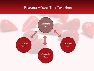 A Group Of Red Peppers On A White Surface PowerPoint Template