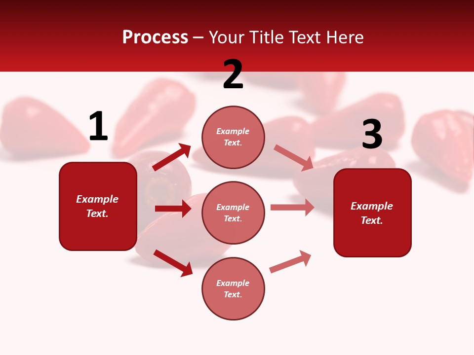 A Group Of Red Peppers On A White Surface PowerPoint Template