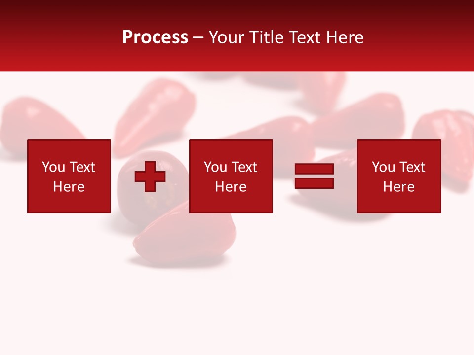 A Group Of Red Peppers On A White Surface PowerPoint Template