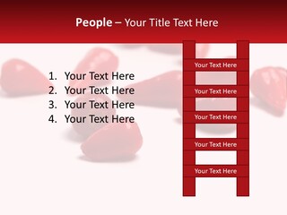 A Group Of Red Peppers On A White Surface PowerPoint Template
