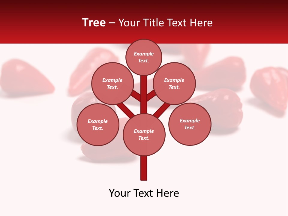 A Group Of Red Peppers On A White Surface PowerPoint Template