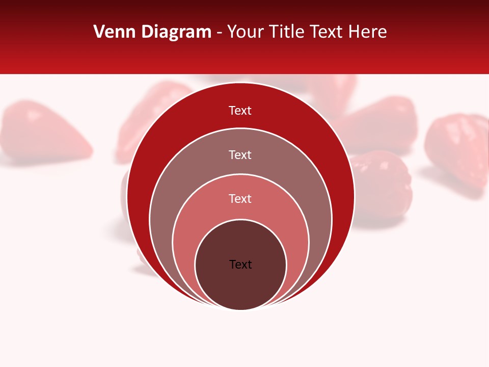 A Group Of Red Peppers On A White Surface PowerPoint Template