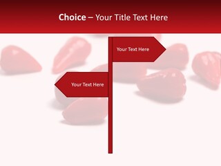 A Group Of Red Peppers On A White Surface PowerPoint Template