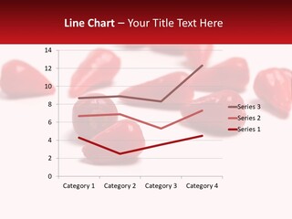 A Group Of Red Peppers On A White Surface PowerPoint Template