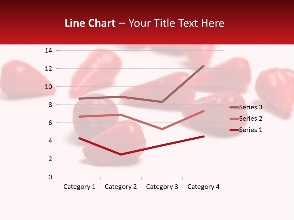 A Group Of Red Peppers On A White Surface PowerPoint Template