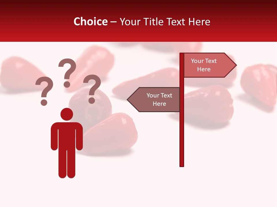 A Group Of Red Peppers On A White Surface PowerPoint Template
