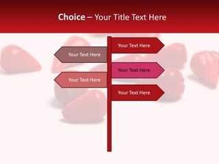 A Group Of Red Peppers On A White Surface PowerPoint Template