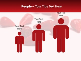 A Group Of Red Peppers On A White Surface PowerPoint Template